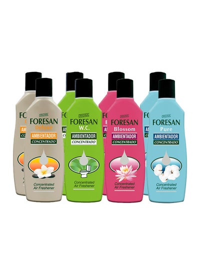 Buy 4 in 1 Ambientador Concentrado Air Freshener Concentrated Liquid 125ml Pack of 8 in UAE