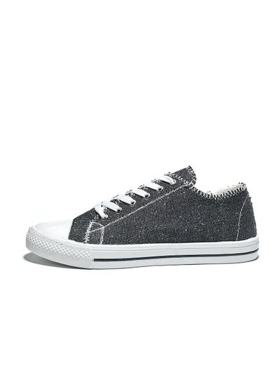 Buy Basic Lace-Up Knit Flat Sneakers For Women in Egypt