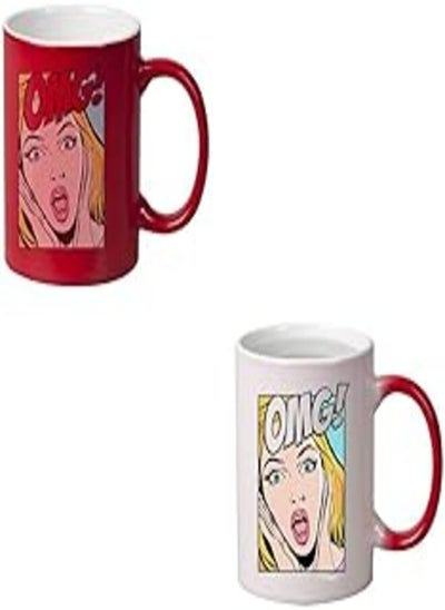 اشتري Magic Mug For Coffee or tea, Girl Omg mugM-RED-02223 RED في مصر