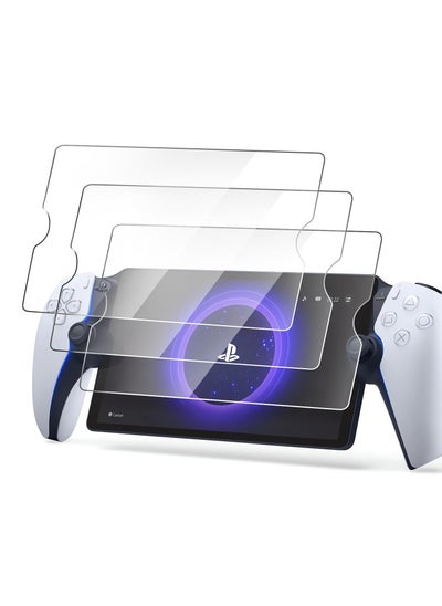 اشتري 3 Pack Screen Protector Compatible for Sony Playstation PS5, Transparent Ultra HD, Anti-Fingerprint, Bubble Free Temperd Glass for Sony Playstation PS5 Portal Handheld Game في الامارات