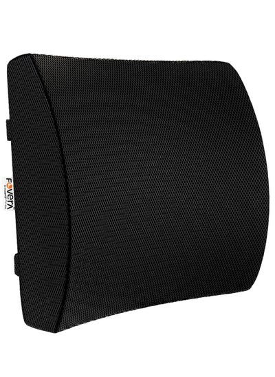 Buy Orthopedic Lumbar Support Memory Foam Cushion-Made for Back Pain Relief-Ideal Pillow for Computer/Office Chair(Black) in UAE