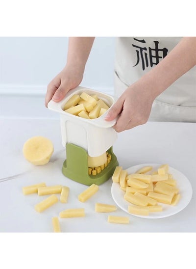 Buy Multifunctional Stainless Steel Vegetable Cutter Vegetable Cutter with Bowl, Manual Press Food Slicer in Saudi Arabia