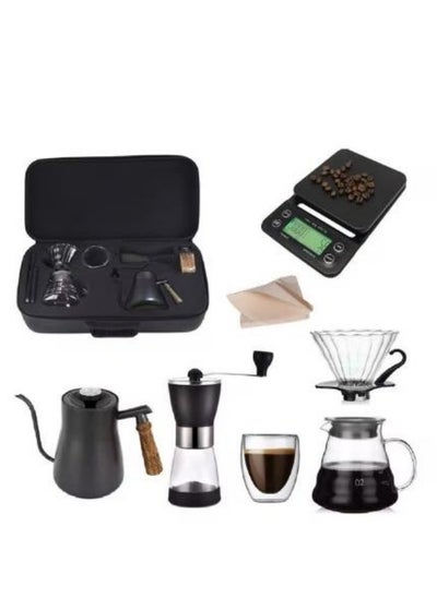 Buy Drip Coffee Maker Set V60 Pour Over Coffee Set 7-Piece Drip Coffee Maker Set Hand Brewing Coffee Accessories Kit Portable coffee set in Saudi Arabia