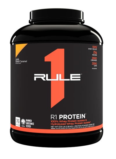 Buy R1 Protein 100% Whey Protein HYDRO/ISO - Salted Caramel - (76 Serving) in Saudi Arabia