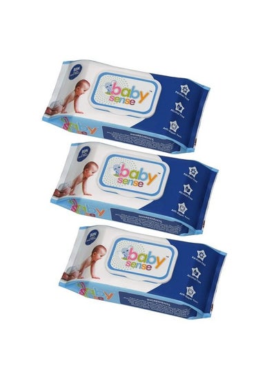 اشتري Premium Baby Wet Wipes With Lid (80 Wipes Per Pack;Pack Of 3) في الامارات