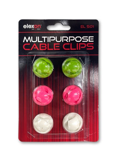 اشتري ELEXON EL501 Multipurpose Cable Holder Clips Organizer with Double Tape Clips في الامارات