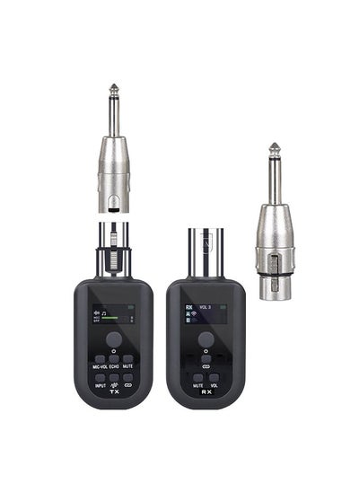 اشتري Microphone Wireless Xlr Transmitter and Receiver UHF Wireless Mic System في السعودية