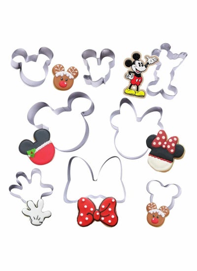 Buy 8 Pack Cookie Cutters Themed of Toy Mouse, Stainless Steel Sandwich Cake Cutter Set Baking Molds in Saudi Arabia