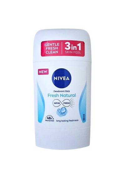 Buy NIVEA Deodorant Stick for Women, 48h Protection, Fresh Natural 50ml in UAE