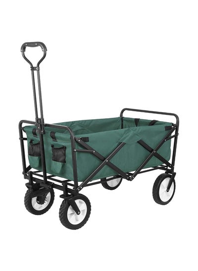 اشتري Collapsible Folding Outdoor Utility Wagon-Green في الامارات