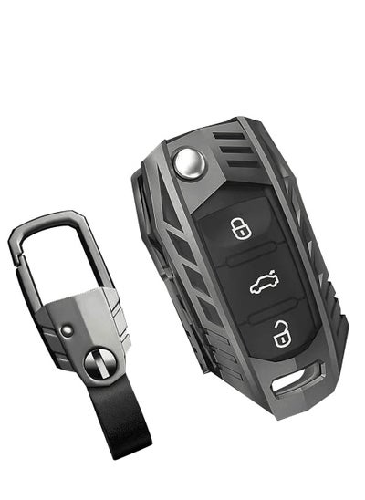 اشتري SYOSI Key Fob Cover Keychain Key Case Compatible Zinc Alloy Cool Design for Volkswagen Golf Tiguan L Lavida Touron Exploring Yuejialv Sagitar Metal Key Cover في الامارات