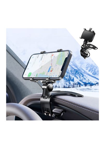 Buy Adjustable Phone Mount for Car, 1400 Degree Rotation Dashboard Cell Phone Holder, Mobile Clip Stand for 3 to 7 inches Smartphones, Compatible with iPhone 13 Pro,13 Pro Max,13,13 min, Galaxy S10+ in UAE