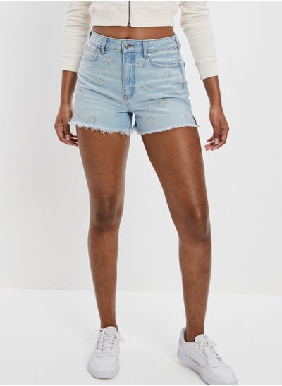 Buy High Waist Mom Denim Shorts in UAE