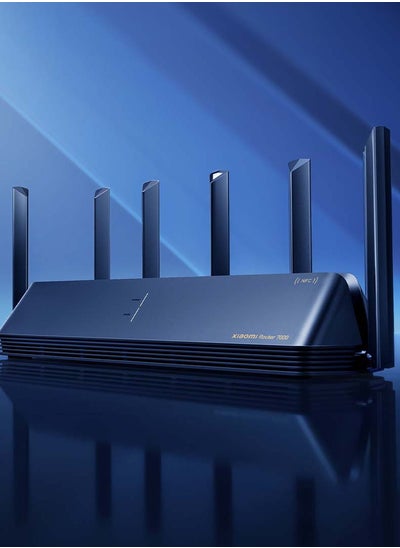 اشتري Xiaomi BE7000 Router Advanced WiFi Connectivity New Generation Router Supports Dual-Band Protocol in Tri-Band Mode (Black) New Release في الامارات