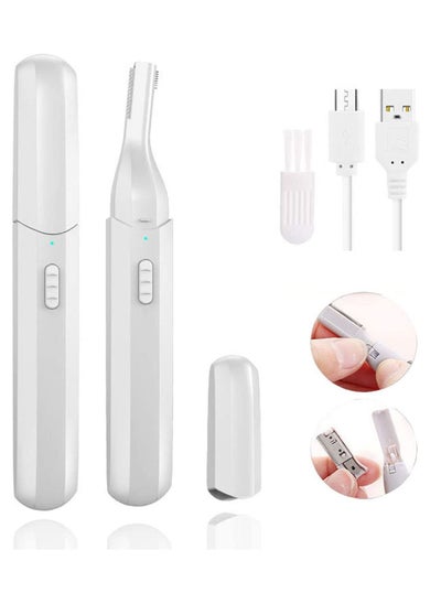 اشتري Electric Eyebrow Trimmer, Painless Eyebrow Trimmer, and Facial Epilator, Female Eyebrow Shaving Artifact, USB Interface Charging, for eyebrows, Face, Lips, Nose, Armpits, Ears, Peach Fluff في الامارات