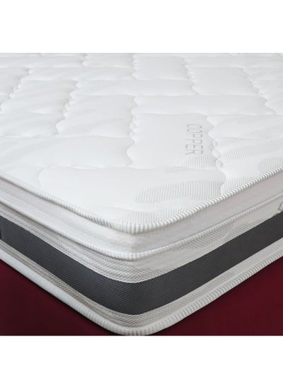 اشتري Copper Pocket Spring Antibacterial And Infused Memory Foam Mattress Medium Firm Feel Queen Bed Mattress Spine Balance For Pressure Relief Thickness 25 Cm -Made In Italy في الامارات