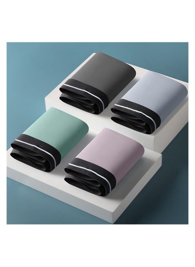 Buy Men's Solid Colour Thin Ice Silk Briefs in UAE