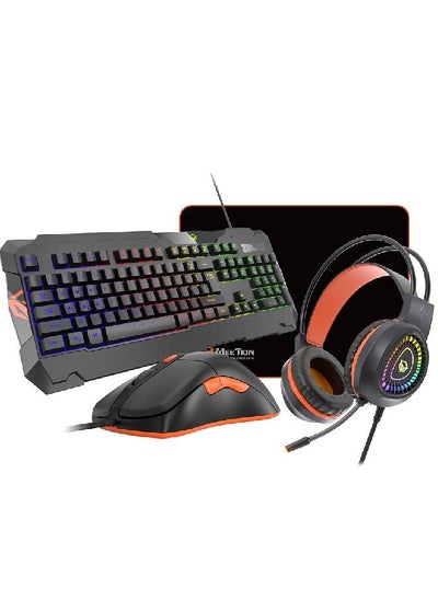 Buy Meetion Gaming Mouse Keyboard and Headset Combo with Mouse Pad C505 - Black in Egypt