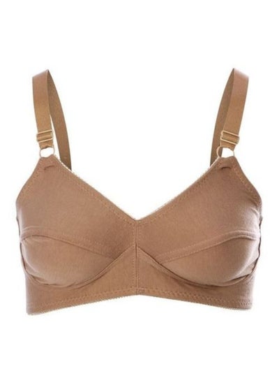 Buy Plain Cotton Lasso Bra - Model S 365 For Women, Beige in Egypt