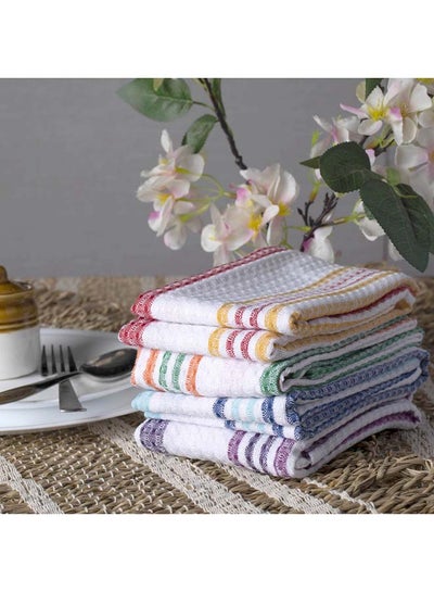 Buy 4-Piece Multi Purpose Fabric Highly Absorbent Quick Dry Kitchen For Every Day Cleaning Towel Set 45x70 cm in UAE