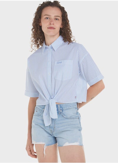 Buy Front Knot Button Down Shirt in UAE