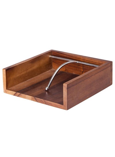 اشتري Wooden Napkin Holder Brown في الامارات