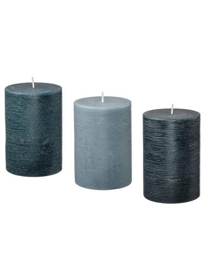 Buy Scented Pillar Candle, Vetiver & Geranium/Black-Turquoise, 30 Hr in Saudi Arabia