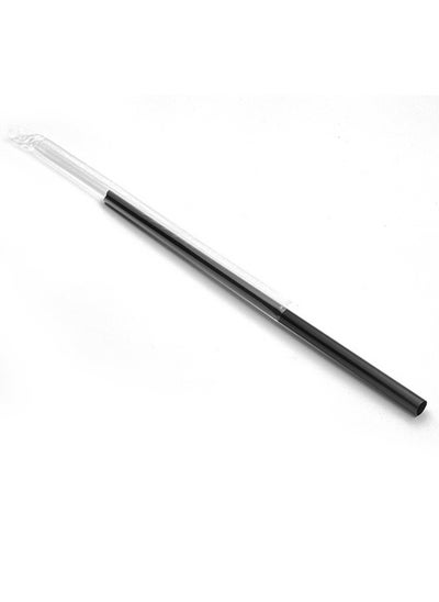 Buy [100 PCS] Disposable Black Straw 8mm Straight Single Wrapped Jumbo Smoothie Straws Extra Wide Boba Bubble Tea Drinking Straws Black in UAE