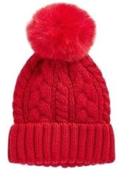 Buy Women's wool lined winter hat - red in Egypt