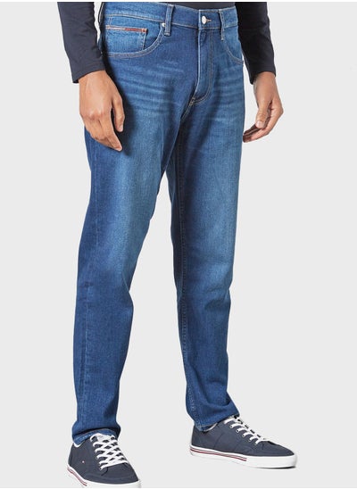 Buy Mid Wash Tapered Fit Jeans in Saudi Arabia