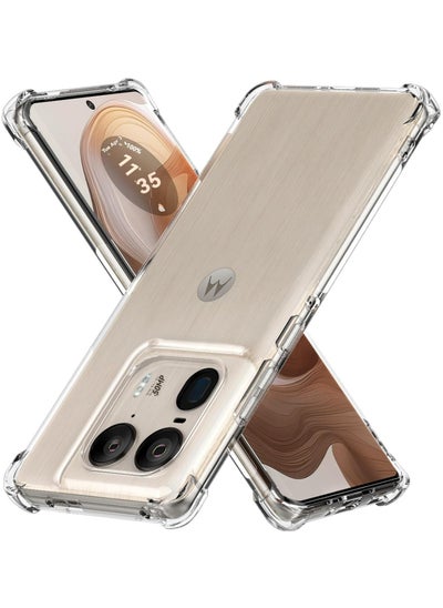 Buy Phone Case For Motorola Edge 50 Ultra Crystal Clear Ultra Slim Anti Scratch Shockproof Protective TPU Back Cover in Saudi Arabia