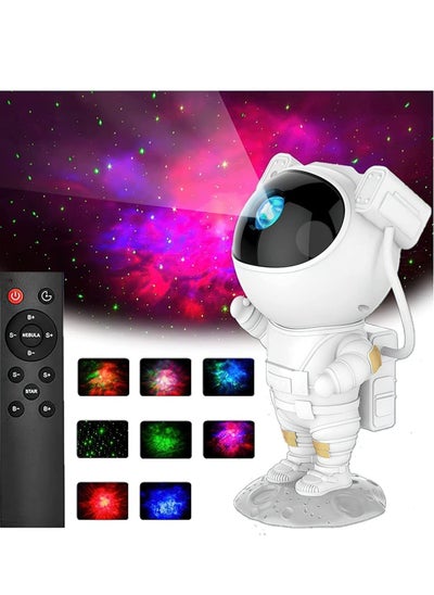 اشتري Star Projector Night Light with Timer, Remote Control and 360°Adjustable Design, Astronaut Nebula Galaxy Night Light Projector for Children Adults Baby Bedroom, Party Room and Game Room في الامارات