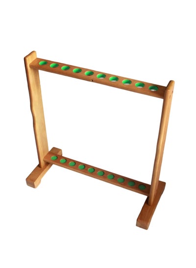 Buy 10 Hole Oak Floor Cue Rack Mahogany in UAE