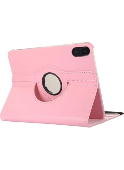 Buy Compatible with Honor Pad X8a 11 inch (2024) Tablet PU Leather Cover Sleep Wake Function 360 Rotating Stand Protective Shell For Honor Pad X8a 11" (Pink) in UAE