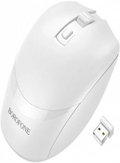 Buy Borofone BG7 Platinum 2.4G business wireless mouse - white in Egypt