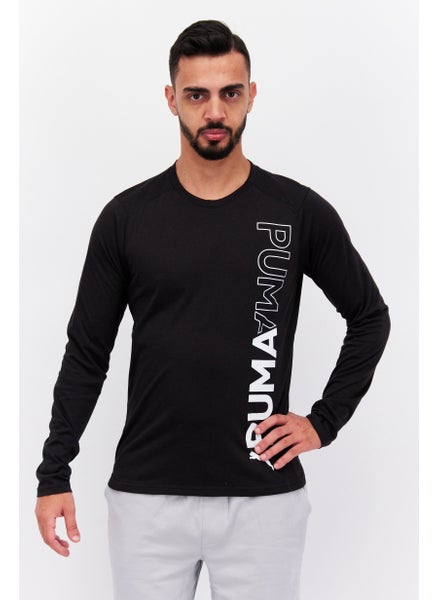 Buy Men Sportswear Fit Long Sleeve Training T-Shirt, Black in UAE