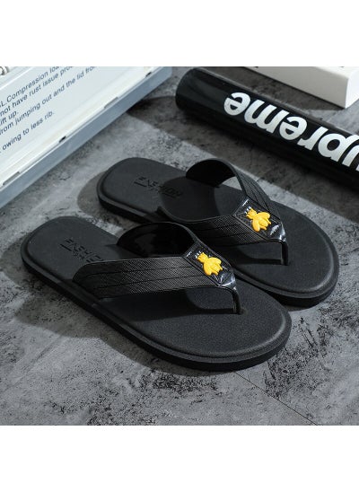 اشتري New Flip-flops Womens Non-slip Flip-flops Flip-flops Outwear Fashionable Seaside Beach Shoes Holiday Cyber Celebrant Summer SandalsFlip-flops Pure Black Belt [Bee]] Flip-flops Pure Black Belt [Bee]] في السعودية