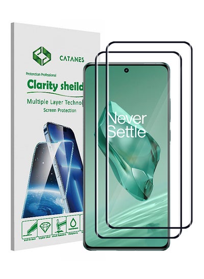 اشتري 2 Pack For Oneplus 12 Screen Protector 9H Hardness HD Scratch Resistance Screen Protector 3D Curved Tempered Glass Film في الامارات