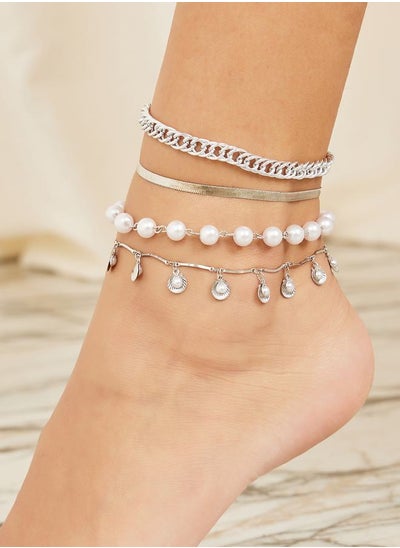 اشتري Set of 4 - Beaded Link Anklet في السعودية