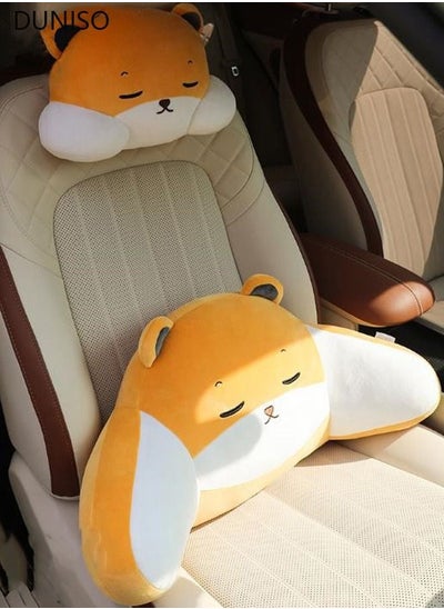 Buy Car Headrest Pillow, Car Lumbar Support Pillow,Cartoon Car Neck Pillow,Comfortable Soft Car Seat Pillow for Driving,Cartoon Neck Pillow for Car,Car Decor Accessories in Saudi Arabia