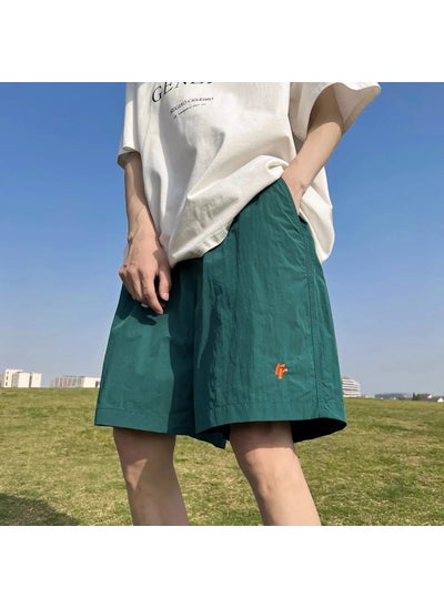 اشتري Quick-Dry Unisex Shorts 2024 Summer Thin Ice Silk Casual Sport green في السعودية