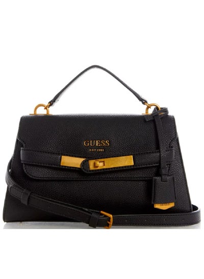 Buy GUESS Enisa Top Handle Flap Bag Black in UAE