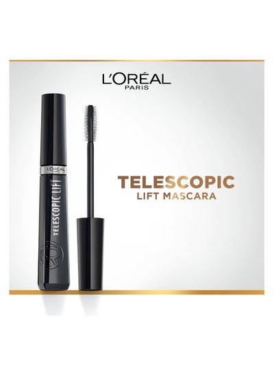 Buy L'Oreal Paris Telescopic Lift Mascara - Length & Volume, Double Hook Brush, Lifts Lashes, Visibly Longer Lashes in Egypt