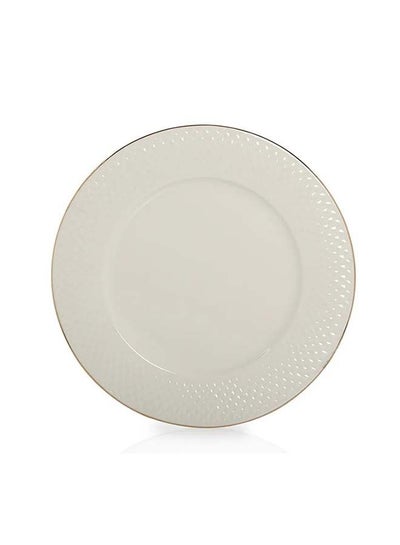 Buy Eclat Porcelain Round Platter Gold 30 cm in UAE