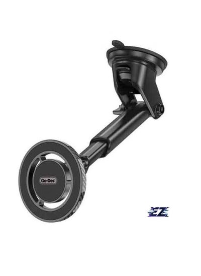 Buy Eltrazone Magnetic Car Phone Holder – Telescopic Design with 360° Rotatable Suction Cup (Black) in UAE