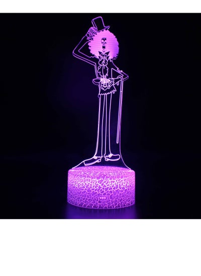 اشتري Brook Night Light Anime One Piece 3D LED Desk Lamp  Table Decor Boys Room Decor Fans Lighting في الامارات