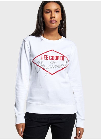 Buy Logo Round Neck Sweatshirt in Saudi Arabia