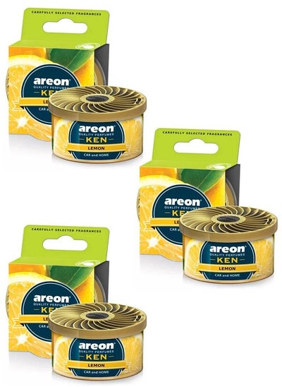 Buy Ken Prefume Car Air Freshener 3 Pcs, Lemon in UAE