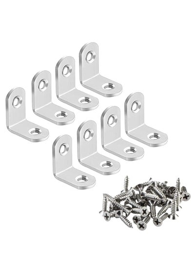 Buy Corner Brace L Shaped Bracket, Stainless Steel Corner Code Decorative Joint Right Angle Bracket for Shelf Supports Fixing Wood Furniture Chair Table Cabinet Bed with Screws (30x30x16mm) in UAE