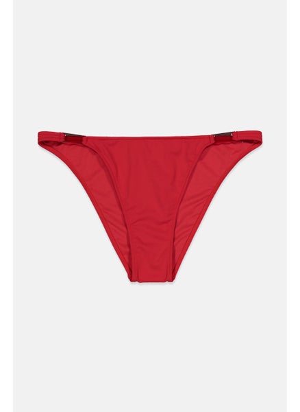 اشتري Women Pull,On Plain Bikini Bottom, Red في السعودية